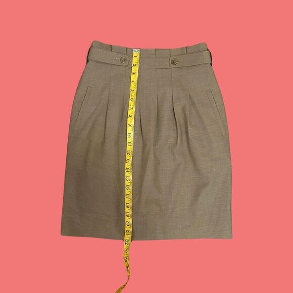 BCBG Camel Wool Blend High-Waisted Mini Skirt - Size 6 - Picture 4 of 8